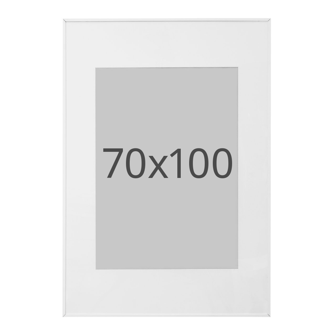 IKEA LOMVIKEN ram, vit, 70x100 cm