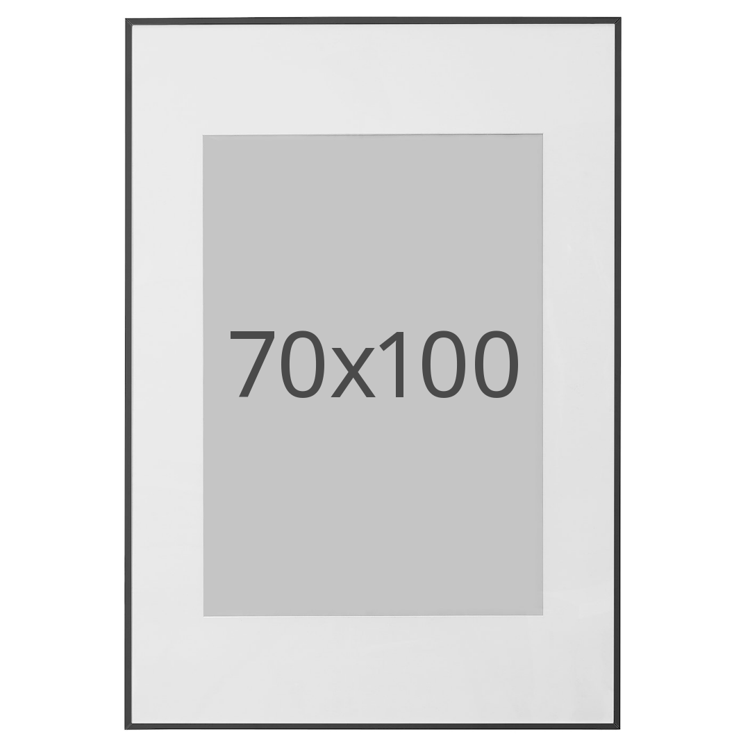 IKEA LOMVIKEN ram, svart, 70x100 cm