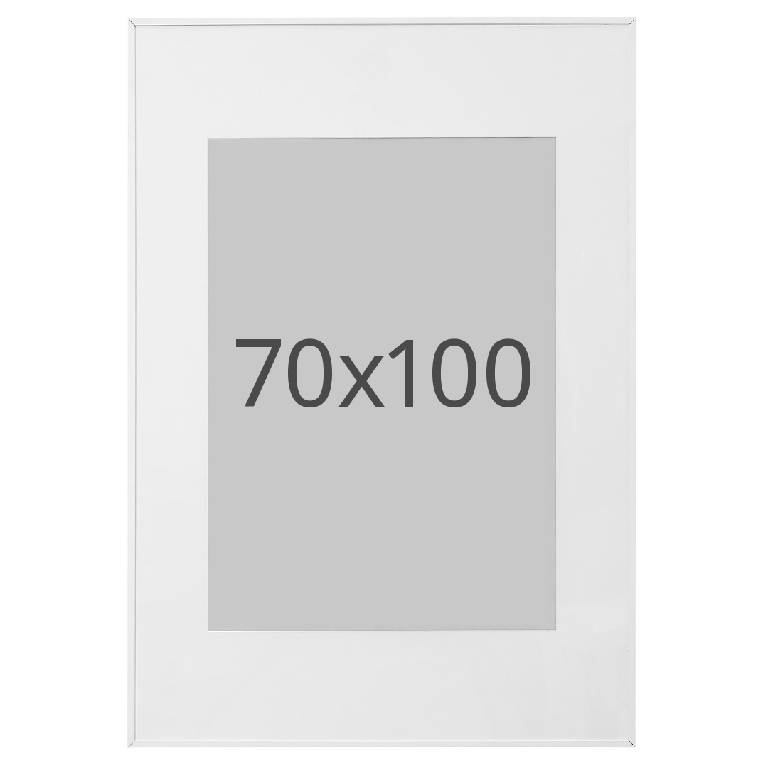IKEA LOMVIKEN ram, vit, 70x100 cm