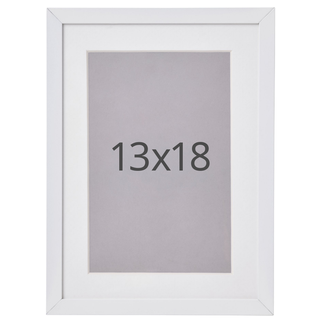 IKEA LOMVIKEN ram, vit, 13x18 cm