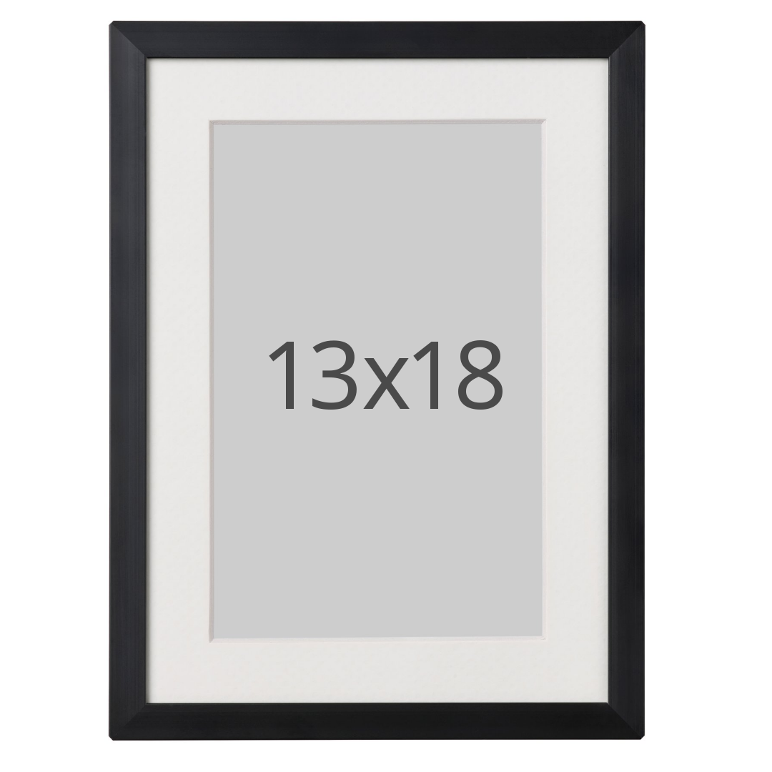 IKEA LOMVIKEN ram, svart, 13x18 cm