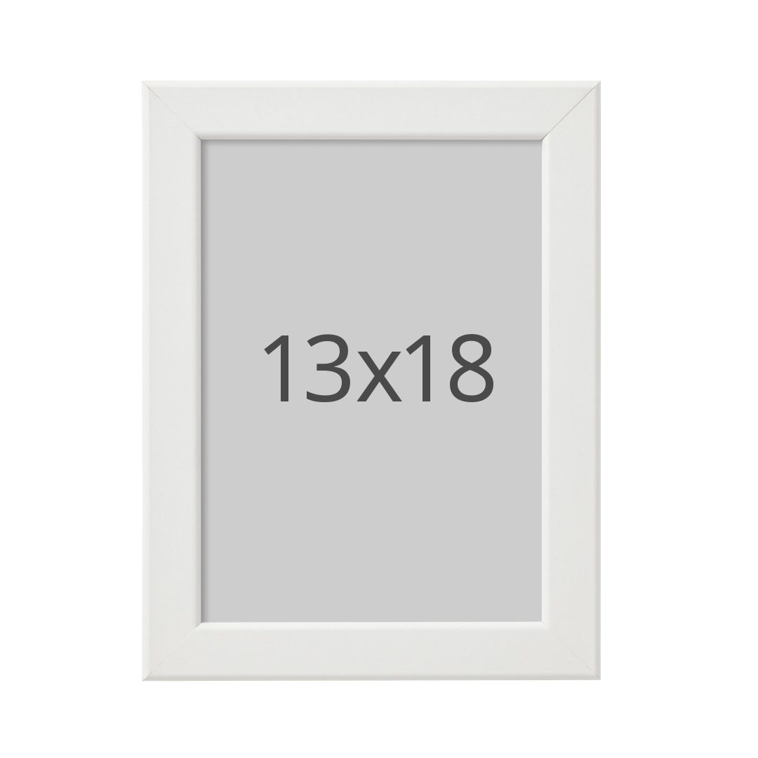 IKEA FISKBO ram, vit, 13x18 cm