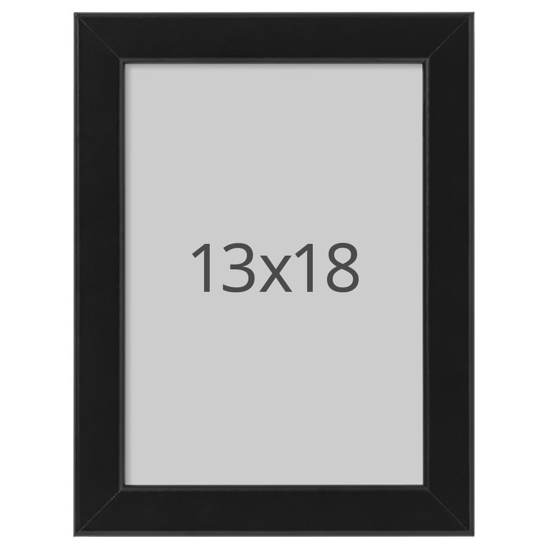 IKEA FISKBO ram, svart, 13x18 cm
