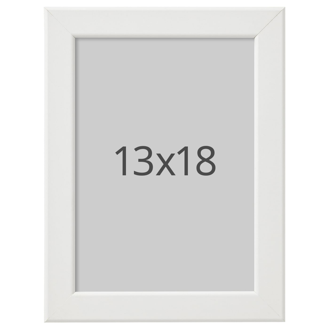 IKEA FISKBO ram, vit, 13x18 cm