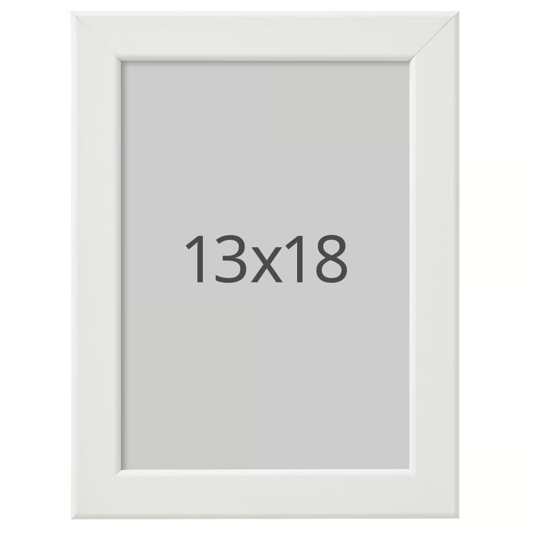 IKEA FISKBO ram, vit, 13x18 cm