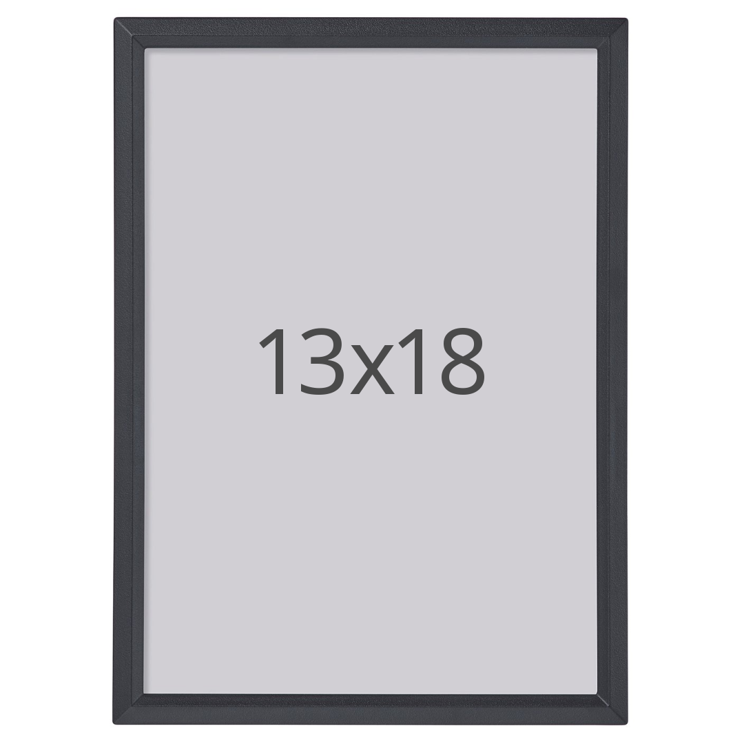 IKEA YLLEVAD ram, svart, 13x18 cm