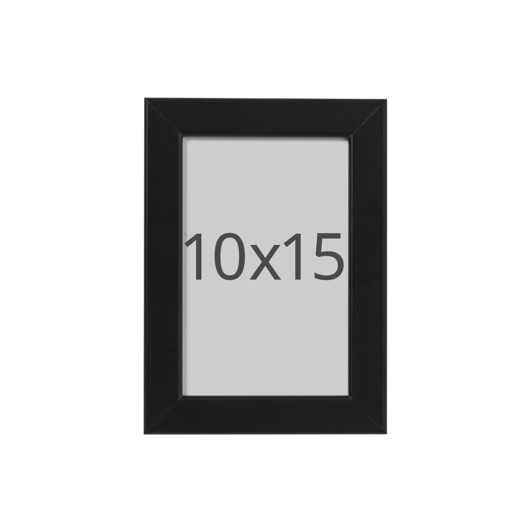 IKEA FISKBO ram, svart, 10x15 cm