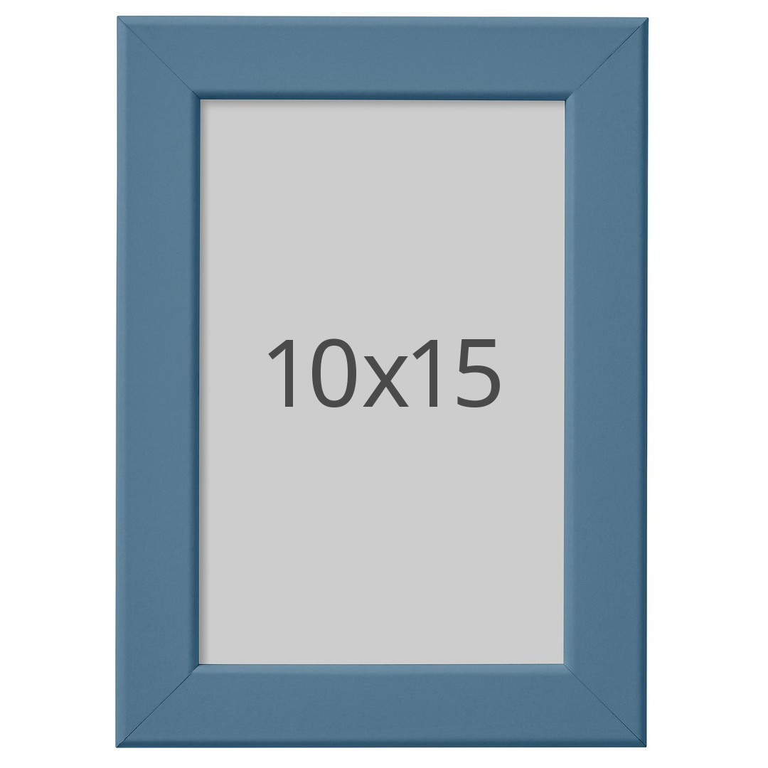 IKEA FISKBO ram, mörk gråblå, 10x15 cm