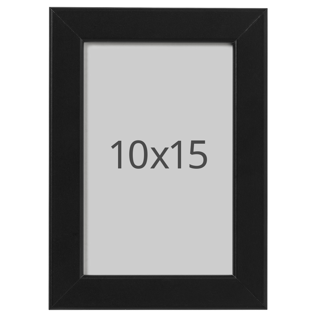 IKEA FISKBO ram, svart, 10x15 cm