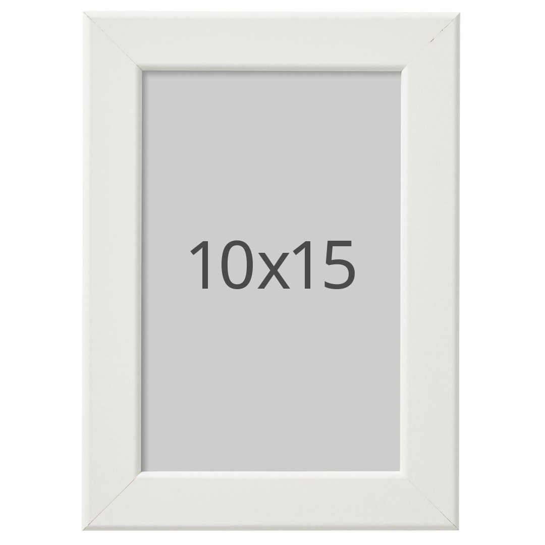 IKEA FISKBO ram, vit, 10x15 cm