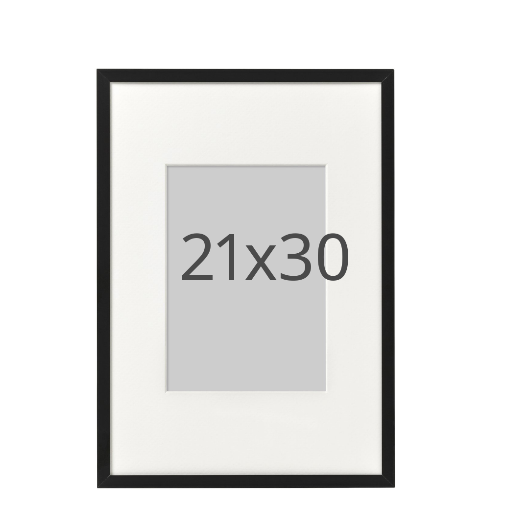 IKEA LOMVIKEN ram, svart, 21x30 cm