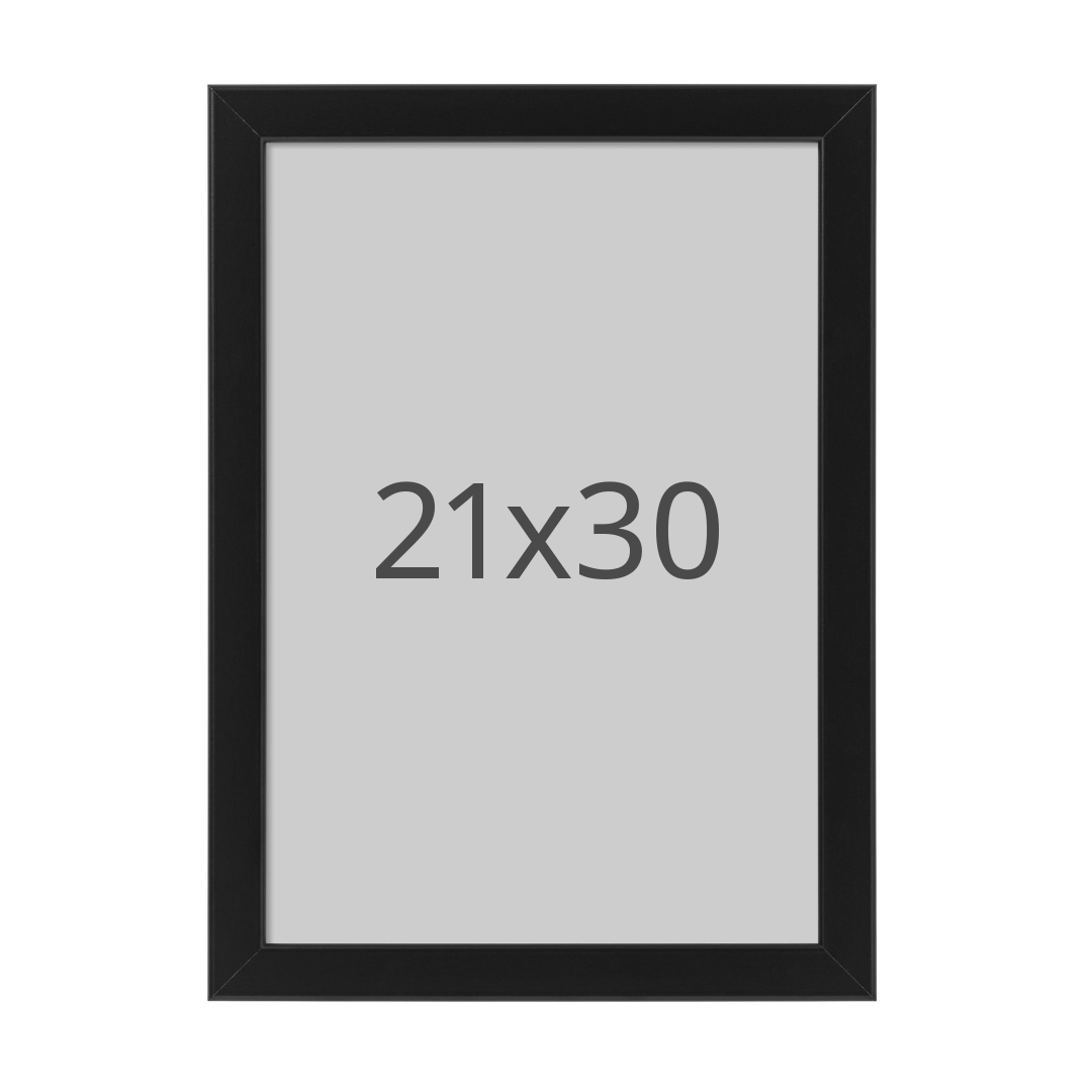 IKEA FISKBO ram, svart, 21x30 cm