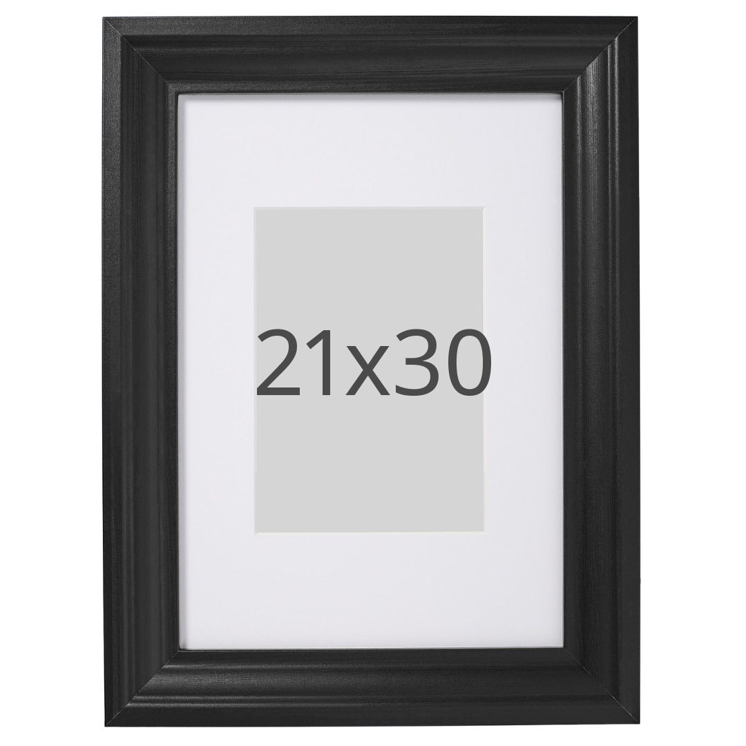 IKEA EDSBRUK ram, svartlaserad, 21x30 cm