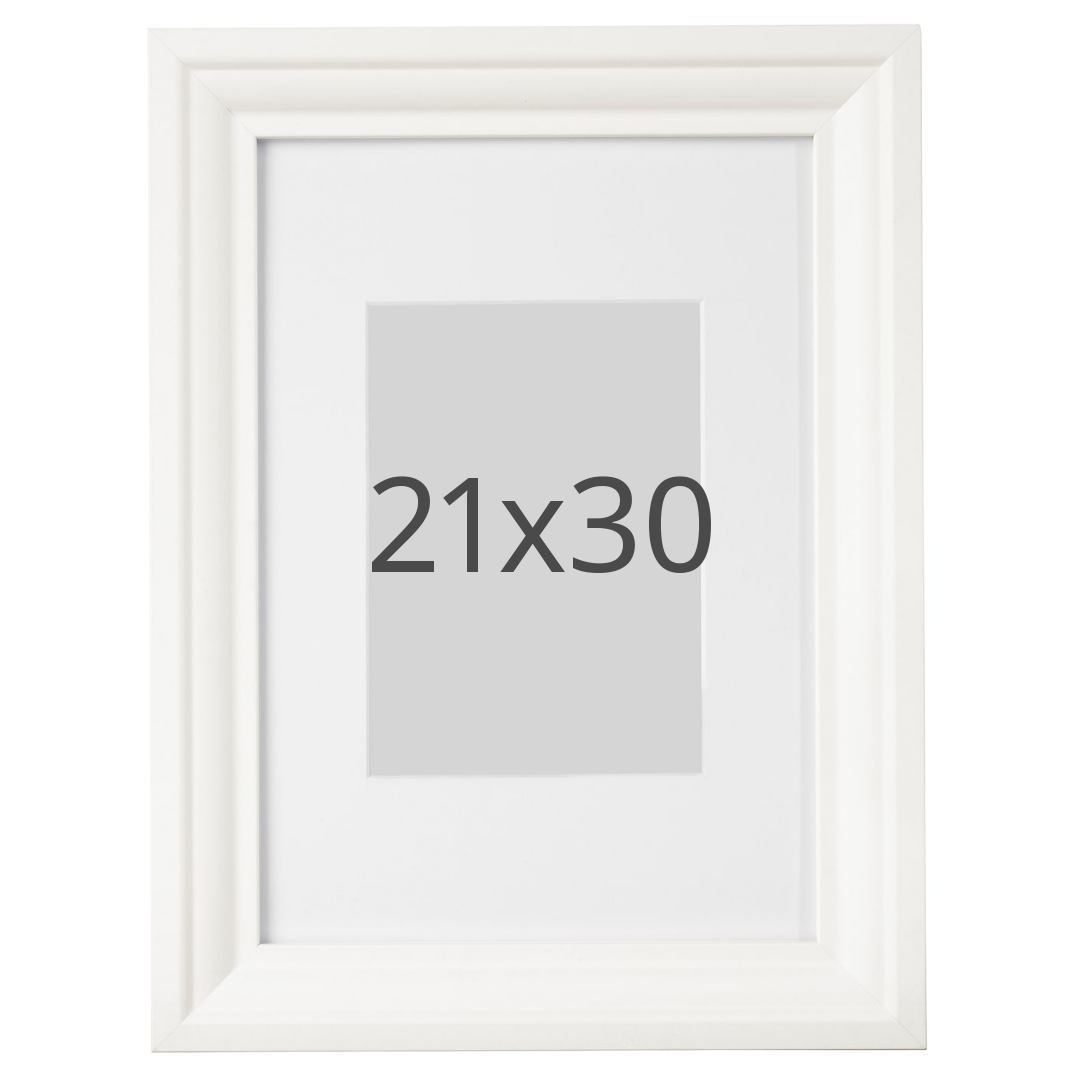 IKEA EDSBRUK ram, vit, 21x30 cm