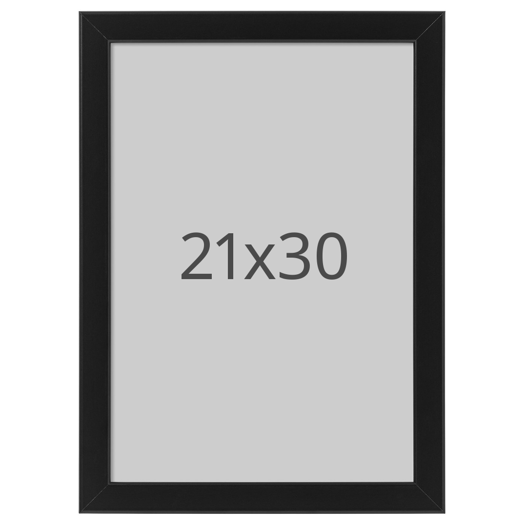 IKEA FISKBO ram, svart, 21x30 cm