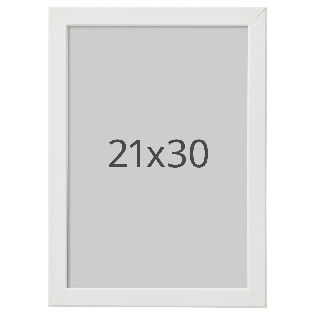 IKEA FISKBO ram, vit, 21x30 cm