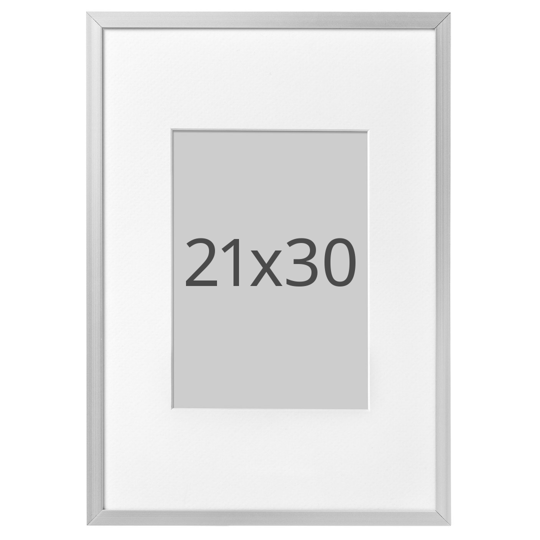 IKEA LOMVIKEN ram, aluminium, 21x30 cm