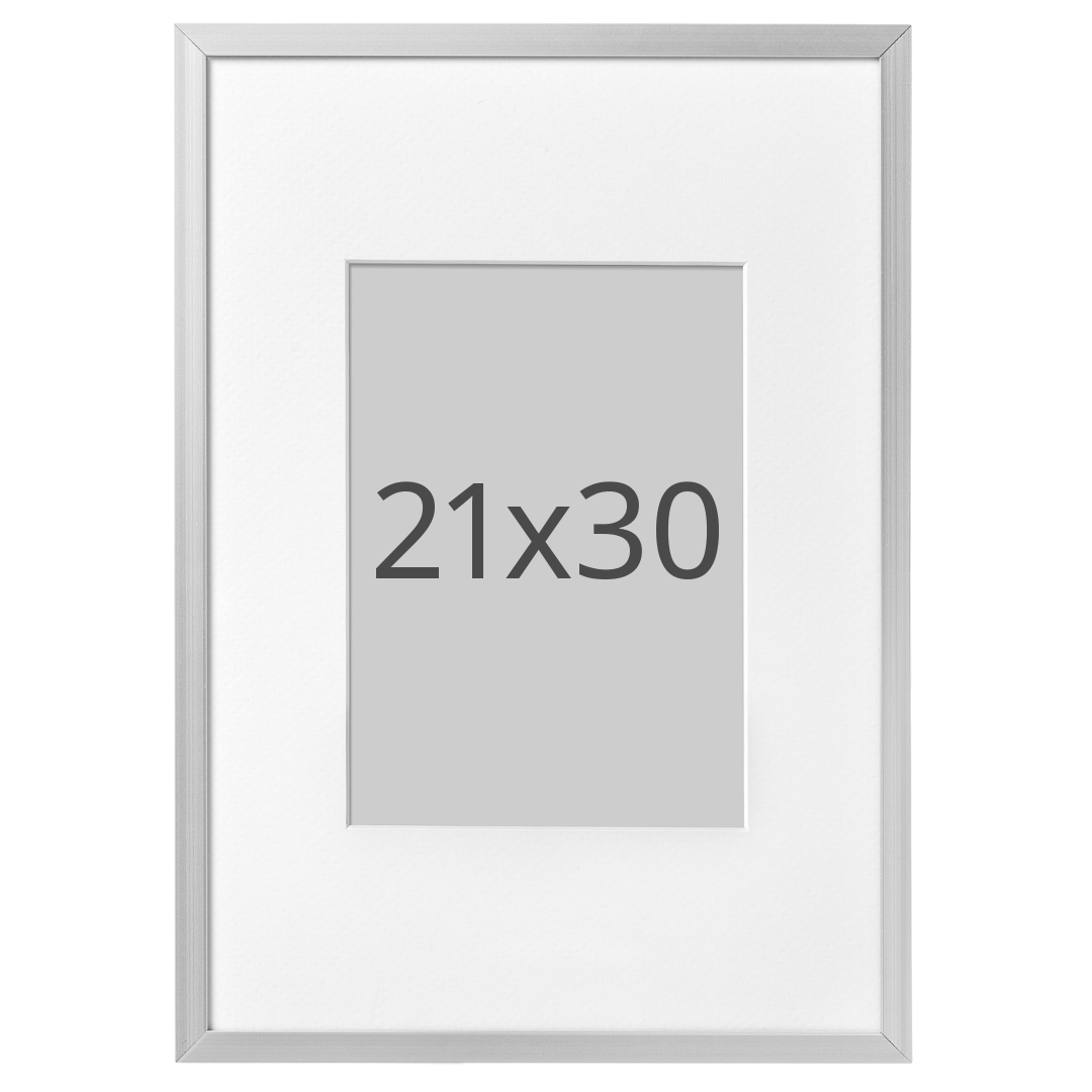 IKEA LOMVIKEN ram, aluminium, 21x30 cm