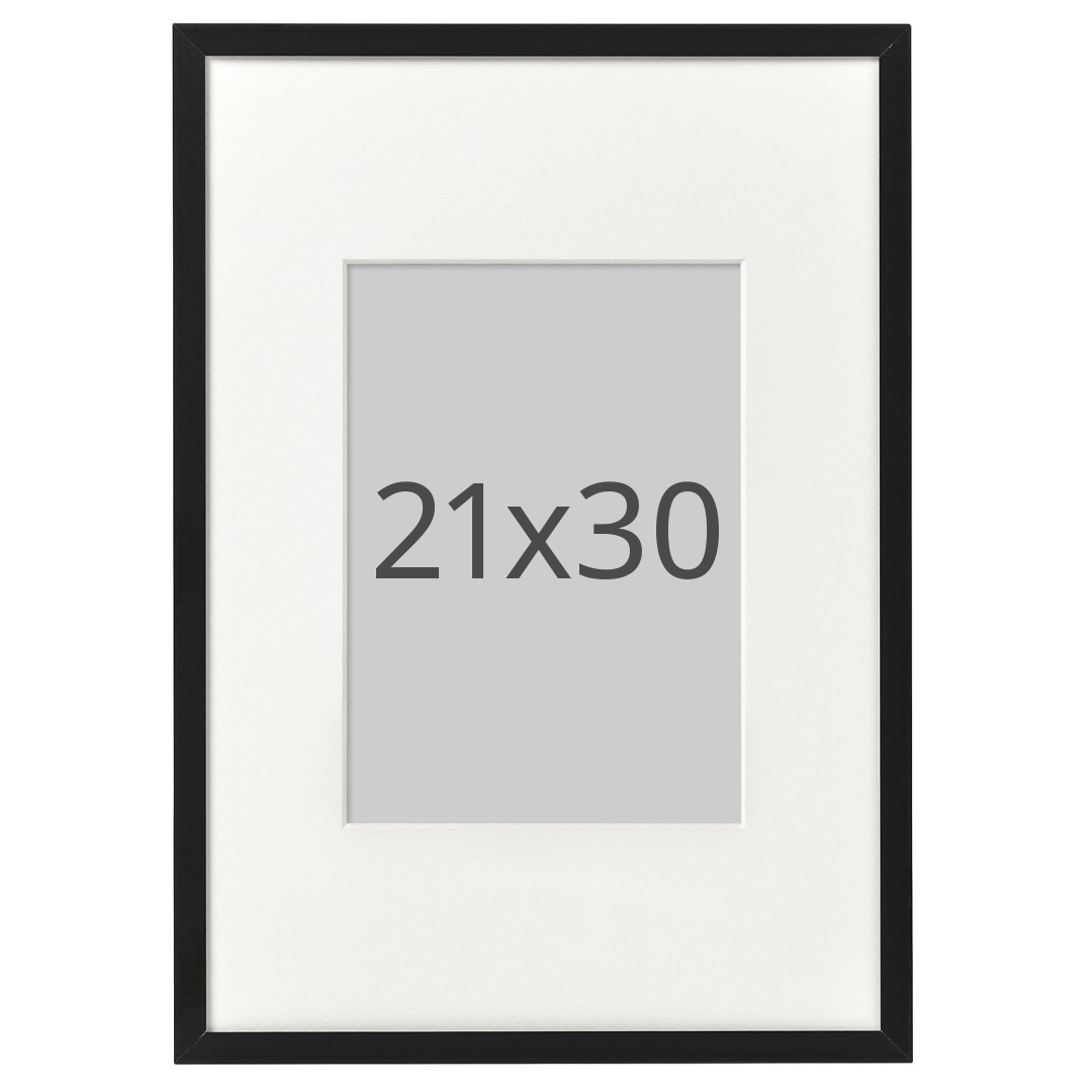 IKEA LOMVIKEN ram, svart, 21x30 cm