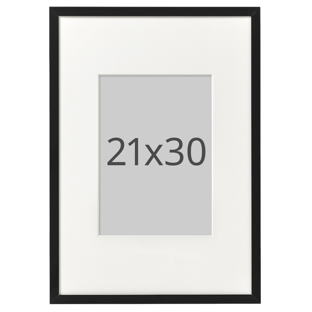 IKEA LOMVIKEN ram, svart, 21x30 cm