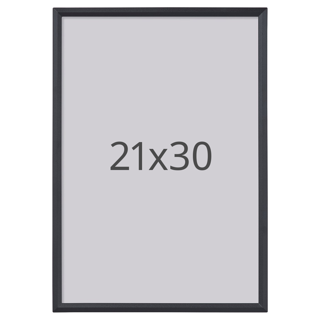 IKEA YLLEVAD ram, svart, 21x30 cm
