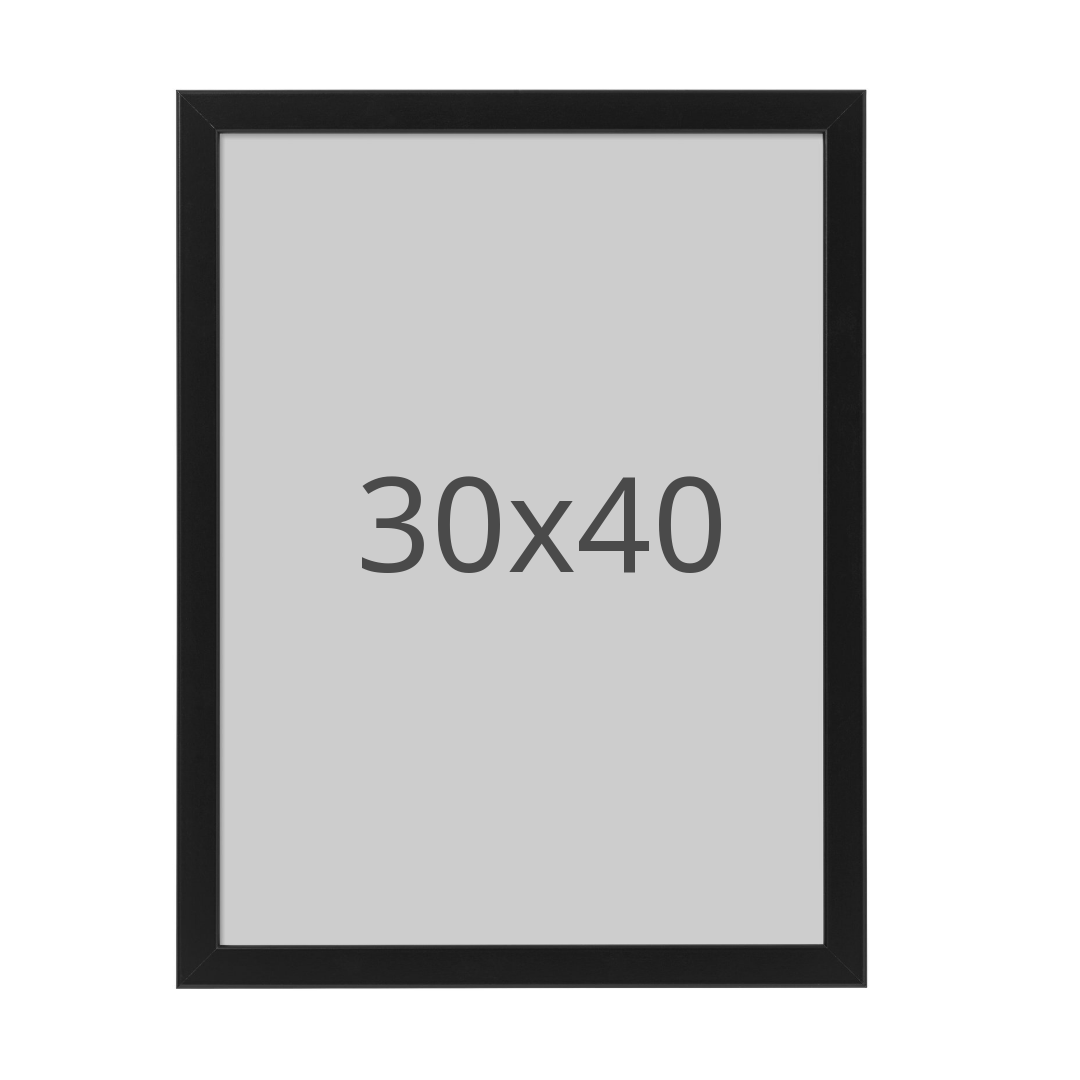 IKEA FISKBO ram, svart, 30x40 cm