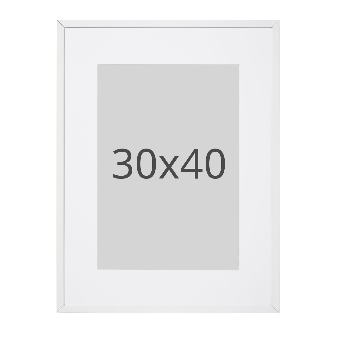 IKEA LOMVIKEN ram, vit, 30x40 cm