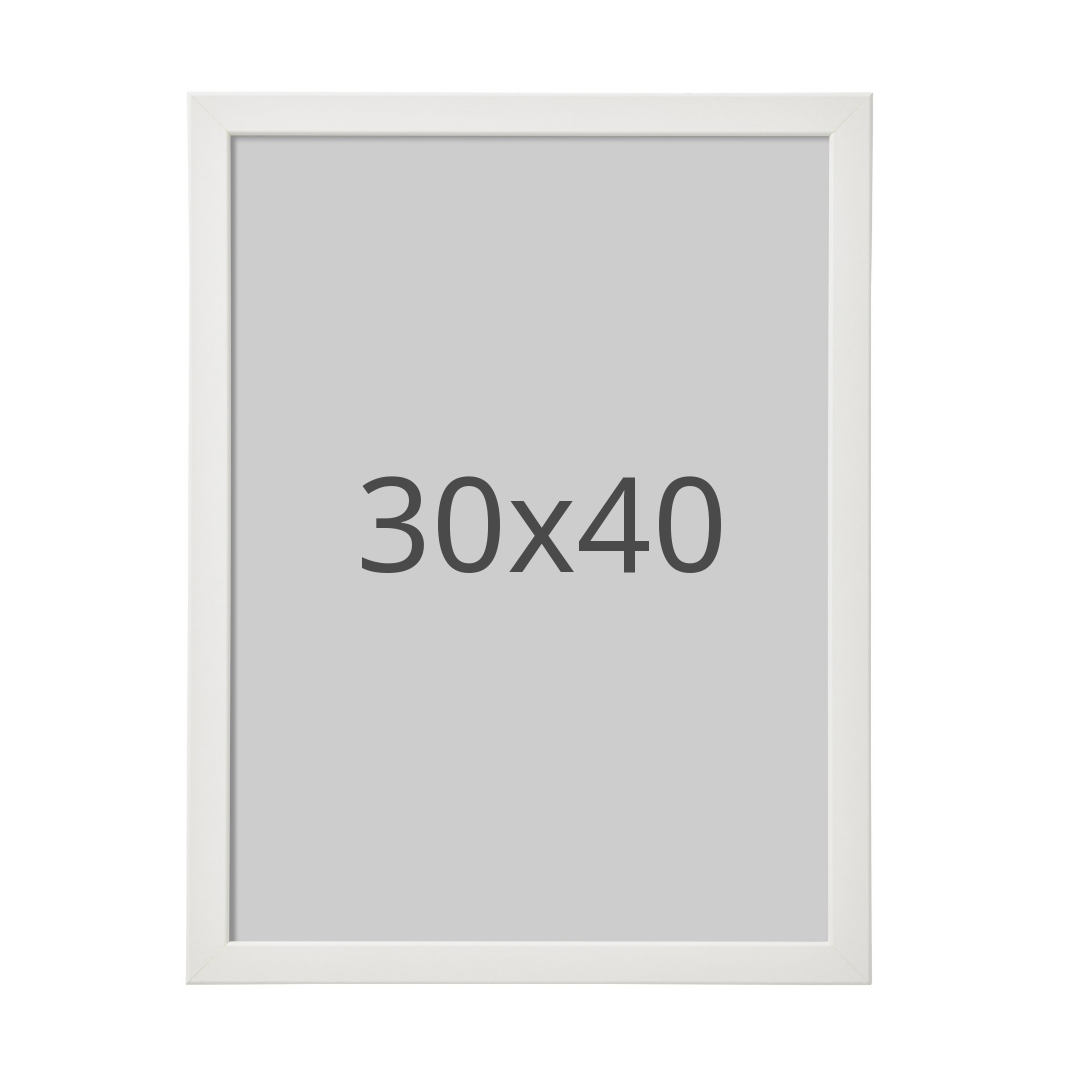 IKEA FISKBO ram, vit, 30x40 cm