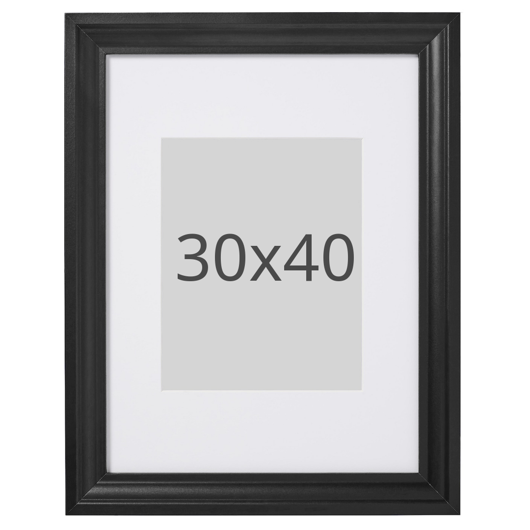 IKEA EDSBRUK ram, svartlaserad, 30x40 cm