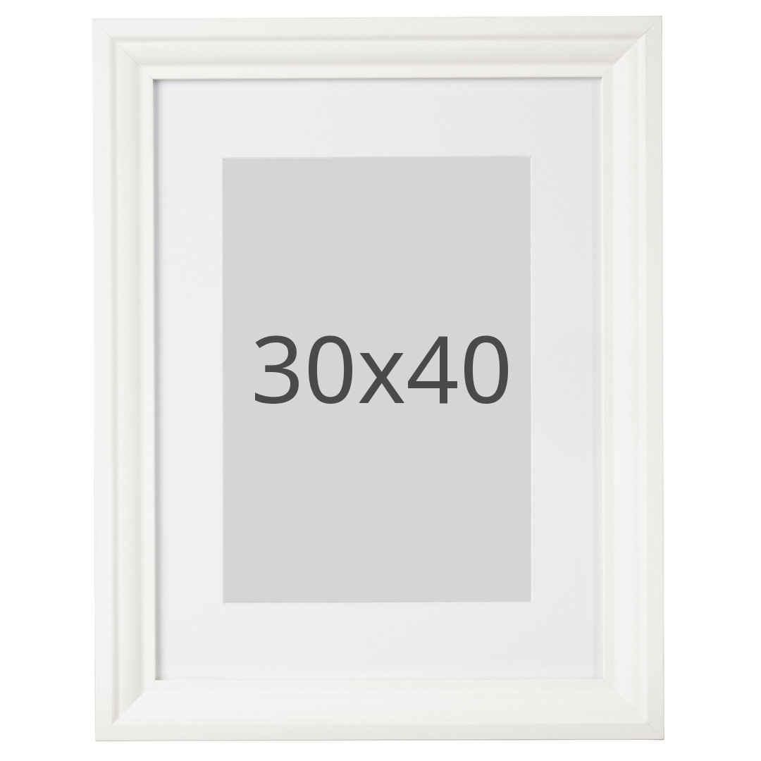 IKEA EDSBRUK ram, vit, 30x40 cm