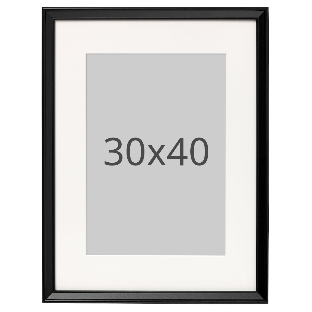 IKEA KNOPPÄNG ram, svart, 30x40 cm
