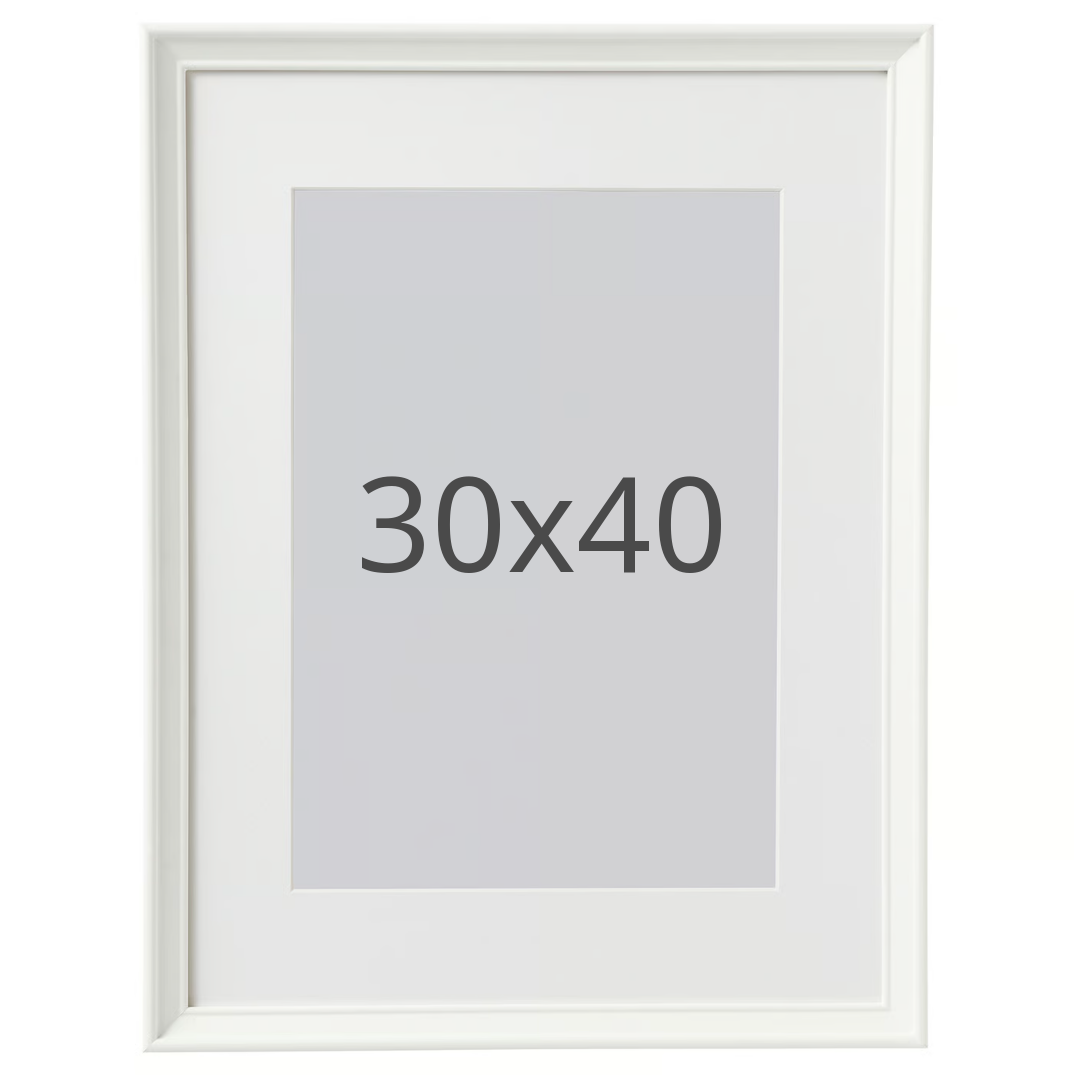 IKEA KNOPPÄNG ram, vit, 30x40 cm