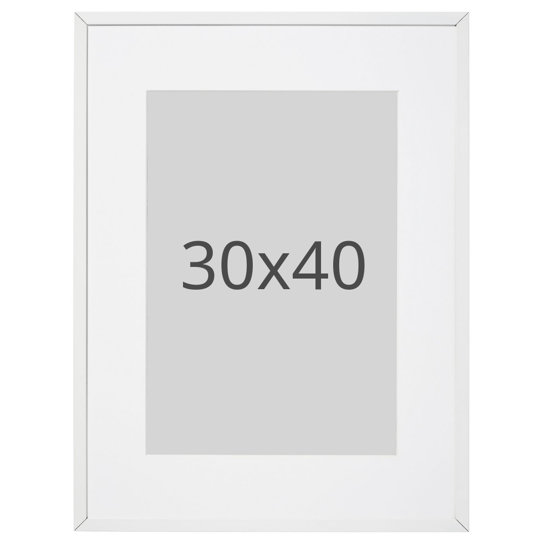 IKEA LOMVIKEN ram, vit, 30x40 cm