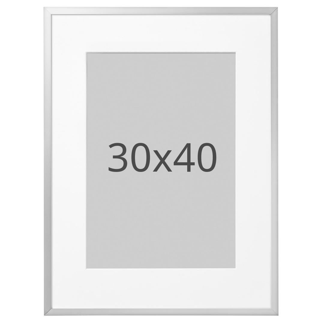 IKEA LOMVIKEN ram, aluminium, 30x40 cm