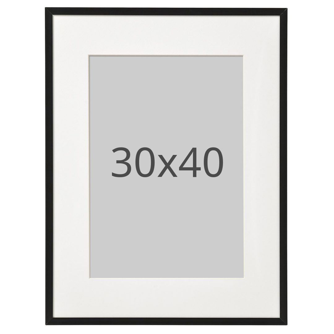 IKEA LOMVIKEN ram, svart, 30x40 cm