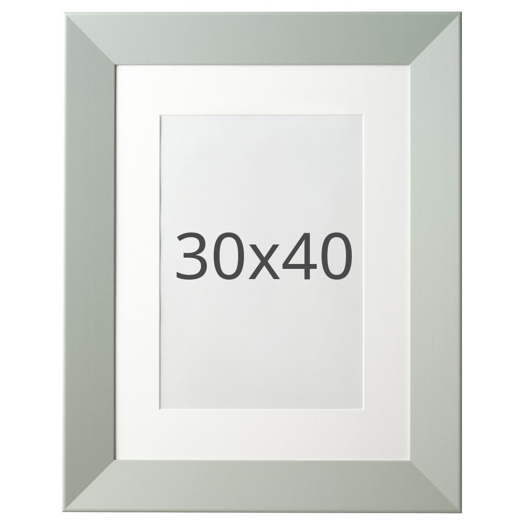 IKEA PLOMMONTRÄD ram, blek grågrön, 30x40 cm