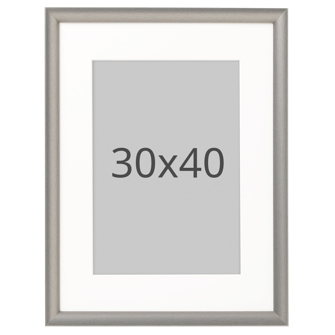 IKEA SILVERHÖJDEN ram, silverfärgad, 30x40 cm