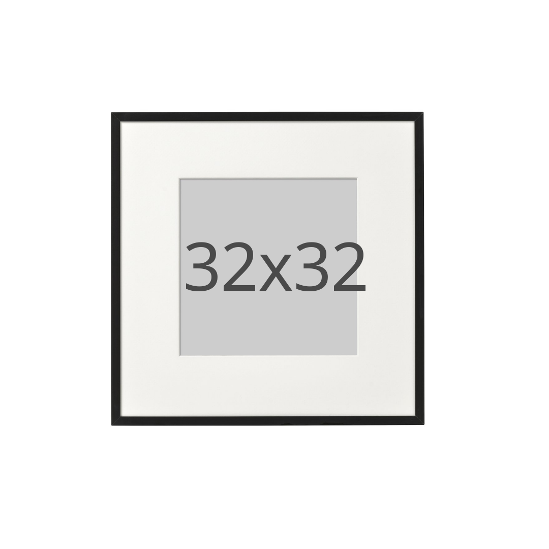 IKEA LOMVIKEN ram, svart, 32x32 cm