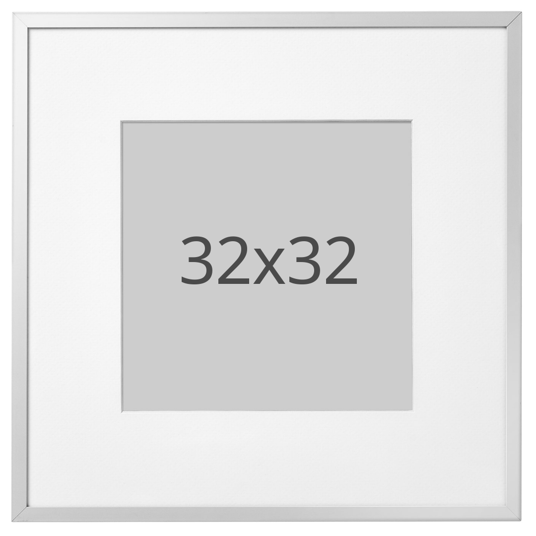 IKEA LOMVIKEN ram, aluminium, 32x32 cm