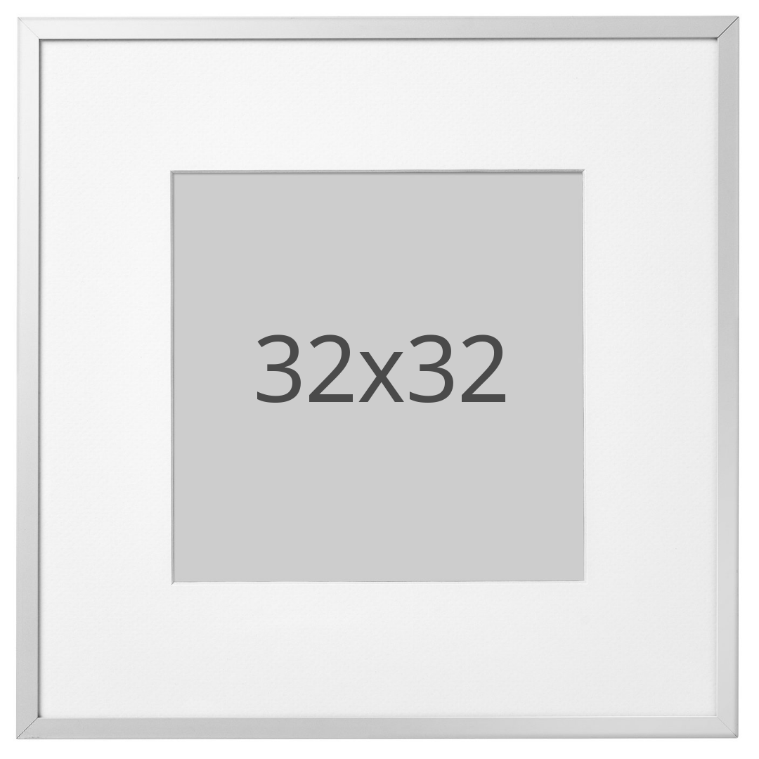 IKEA LOMVIKEN ram, aluminium, 32x32 cm