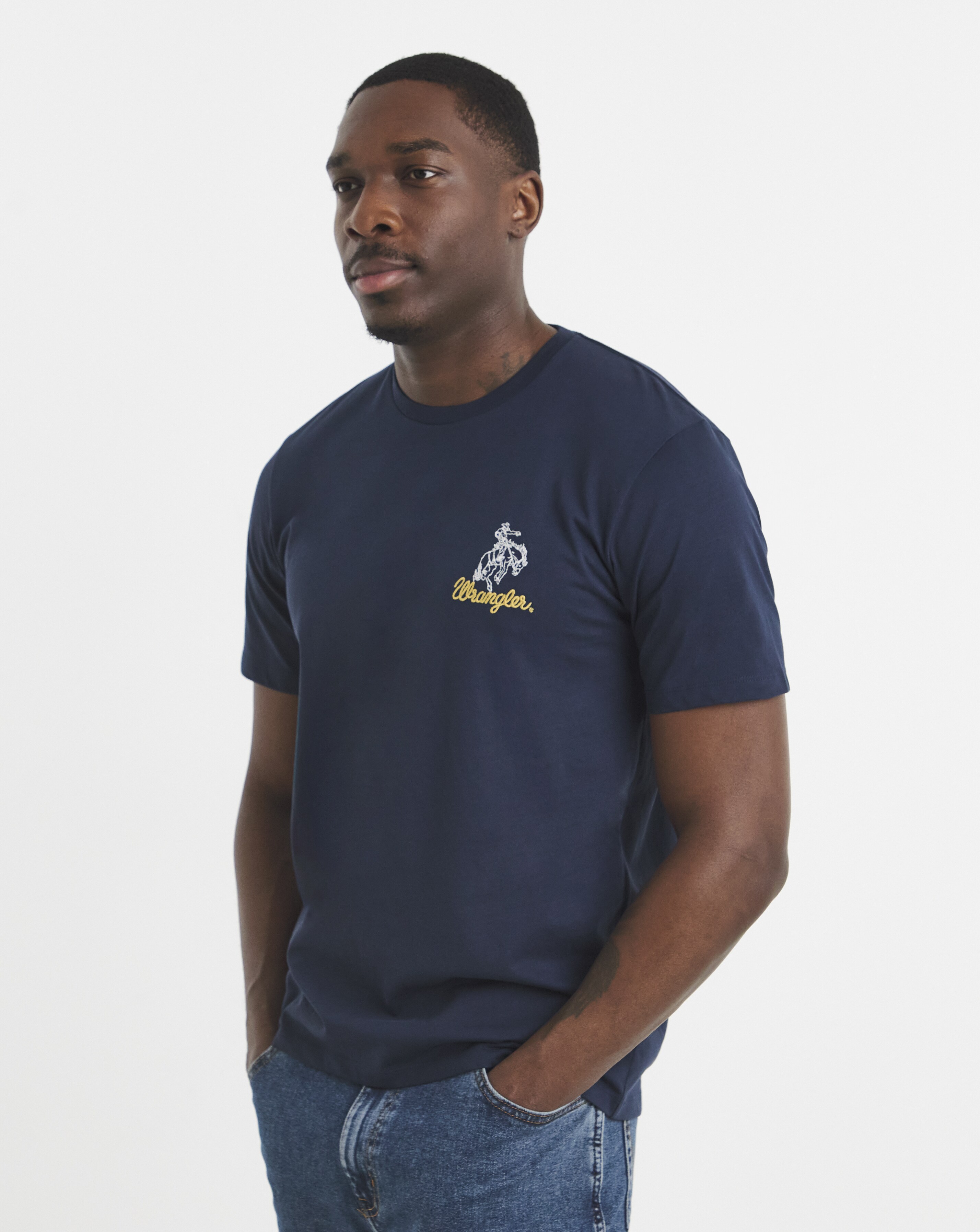 Wrangler Embroidery T-Shirt - Navy