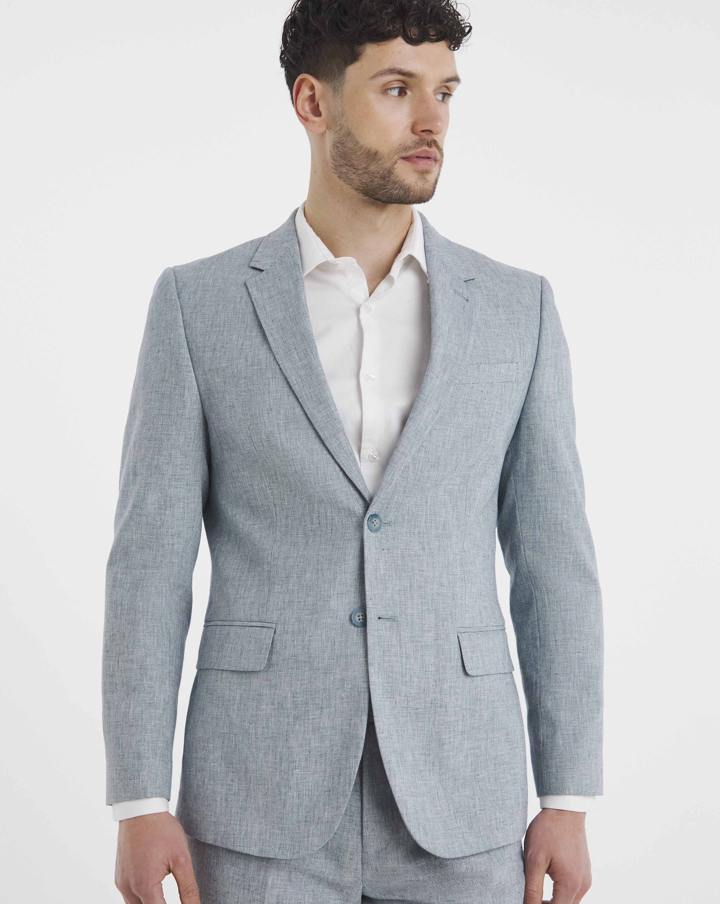 Linen Blend Suit Jacket