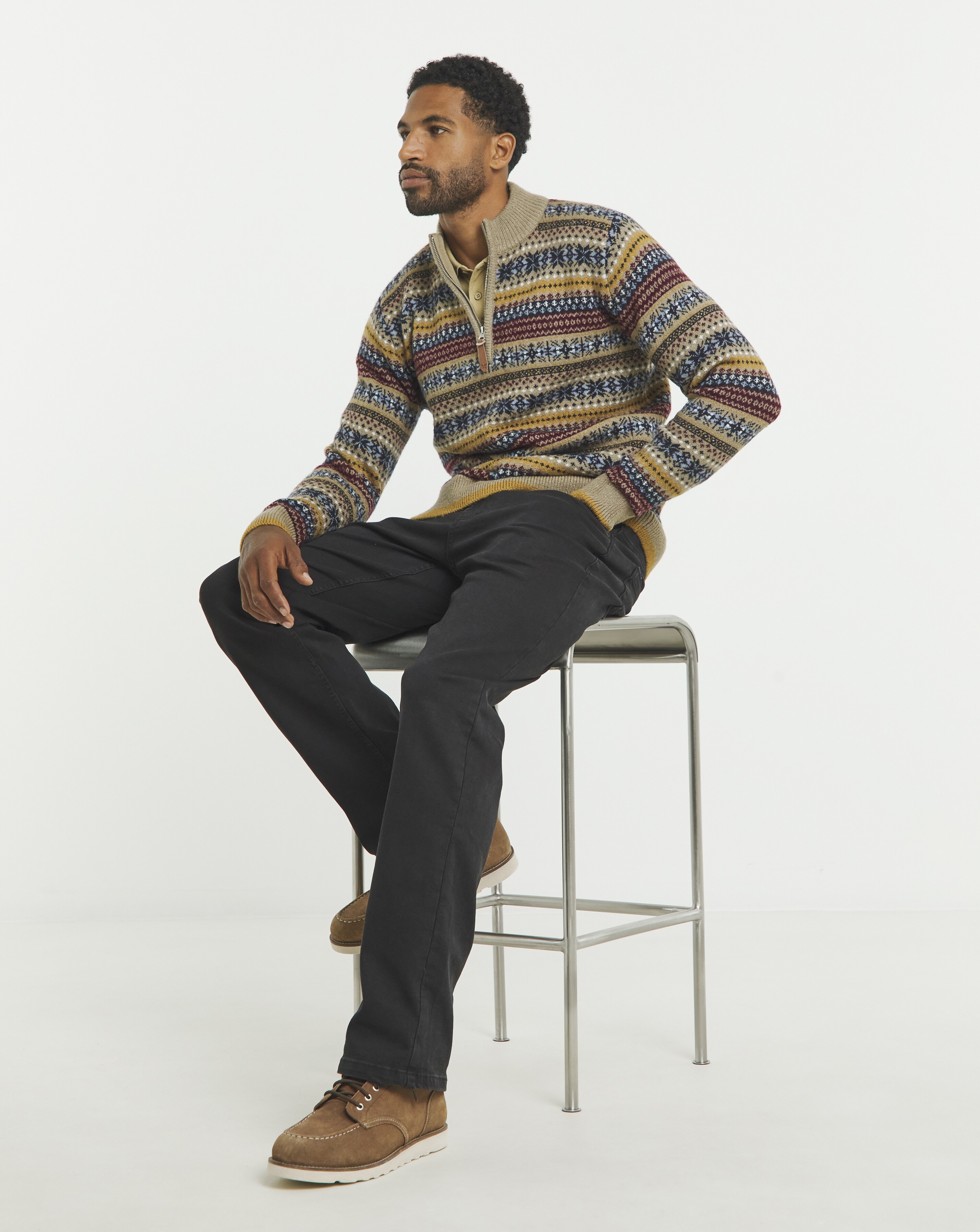 Joe Browns 1/4 Zip Fairisle Jumper