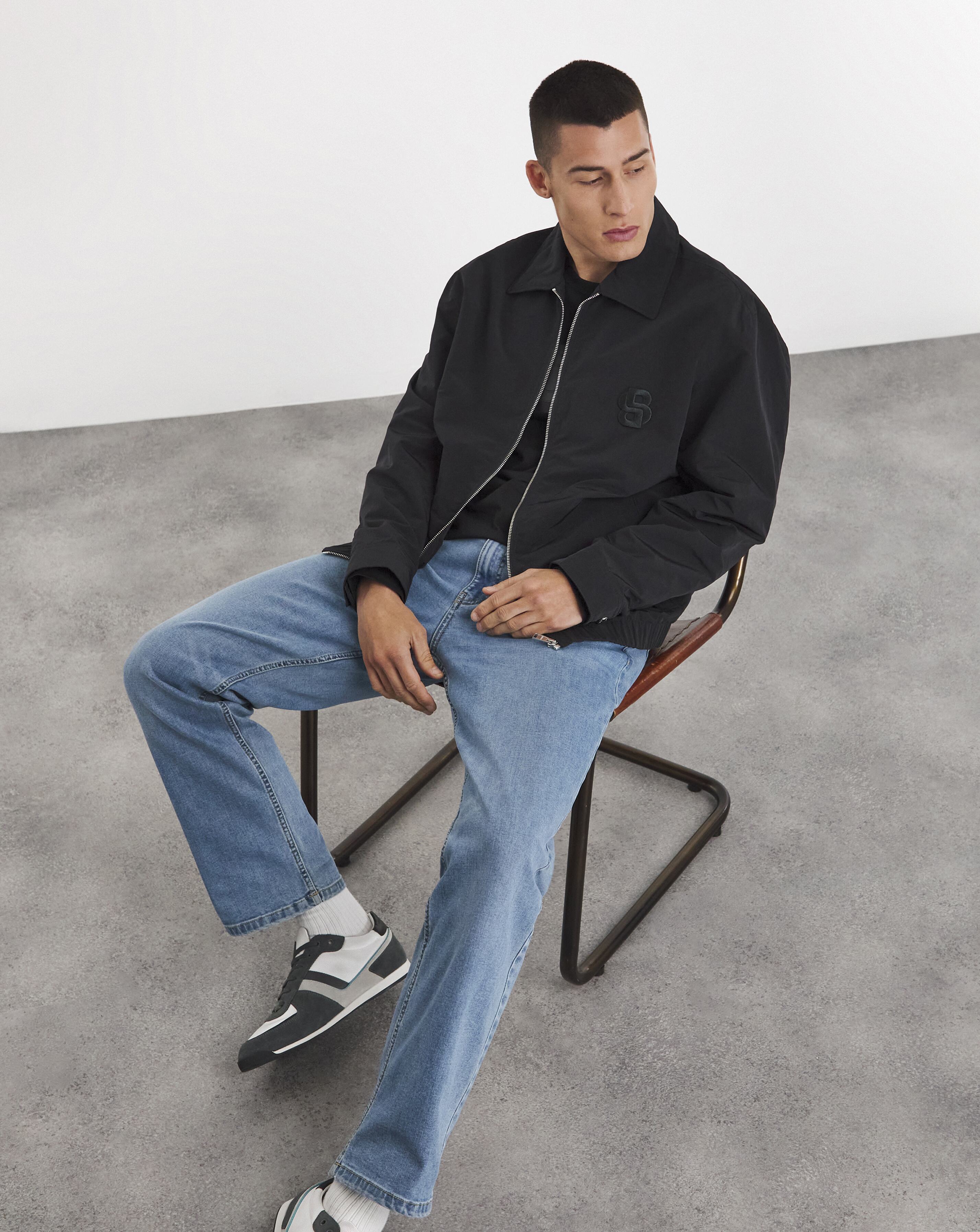BOSS Logo Bomber Jacket Black