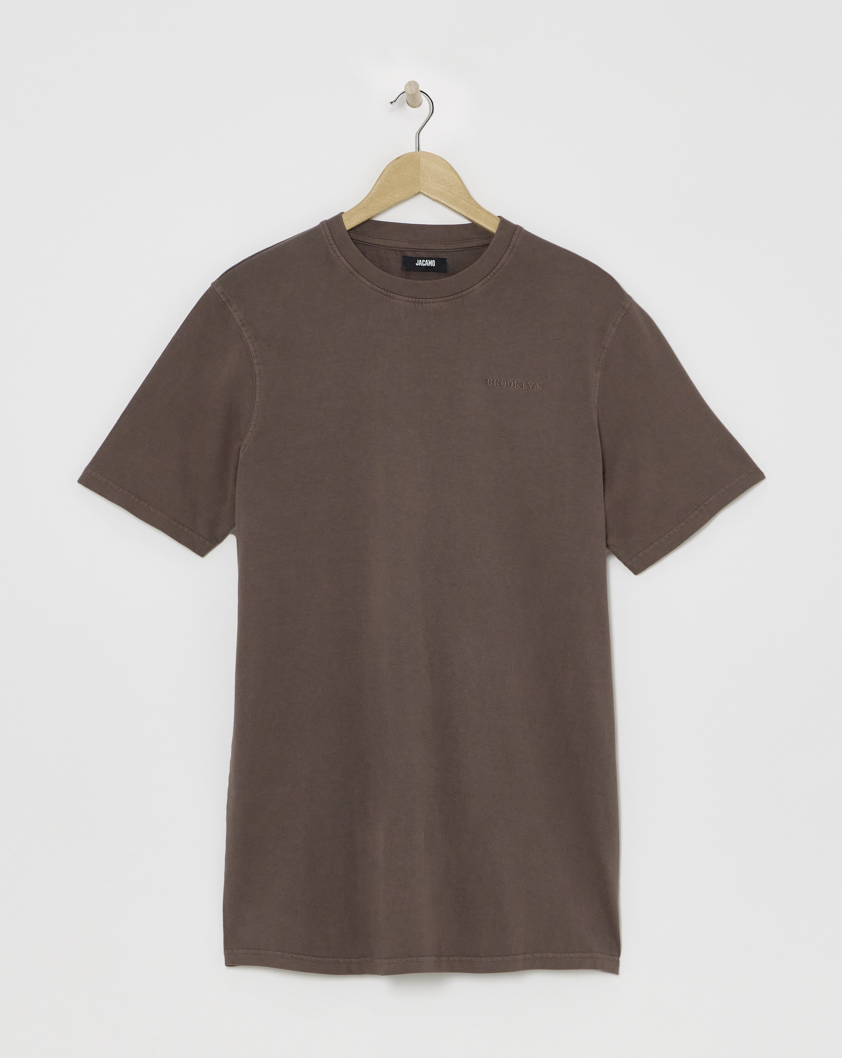 Embroidered Dyed Graphic T-Shirt Long