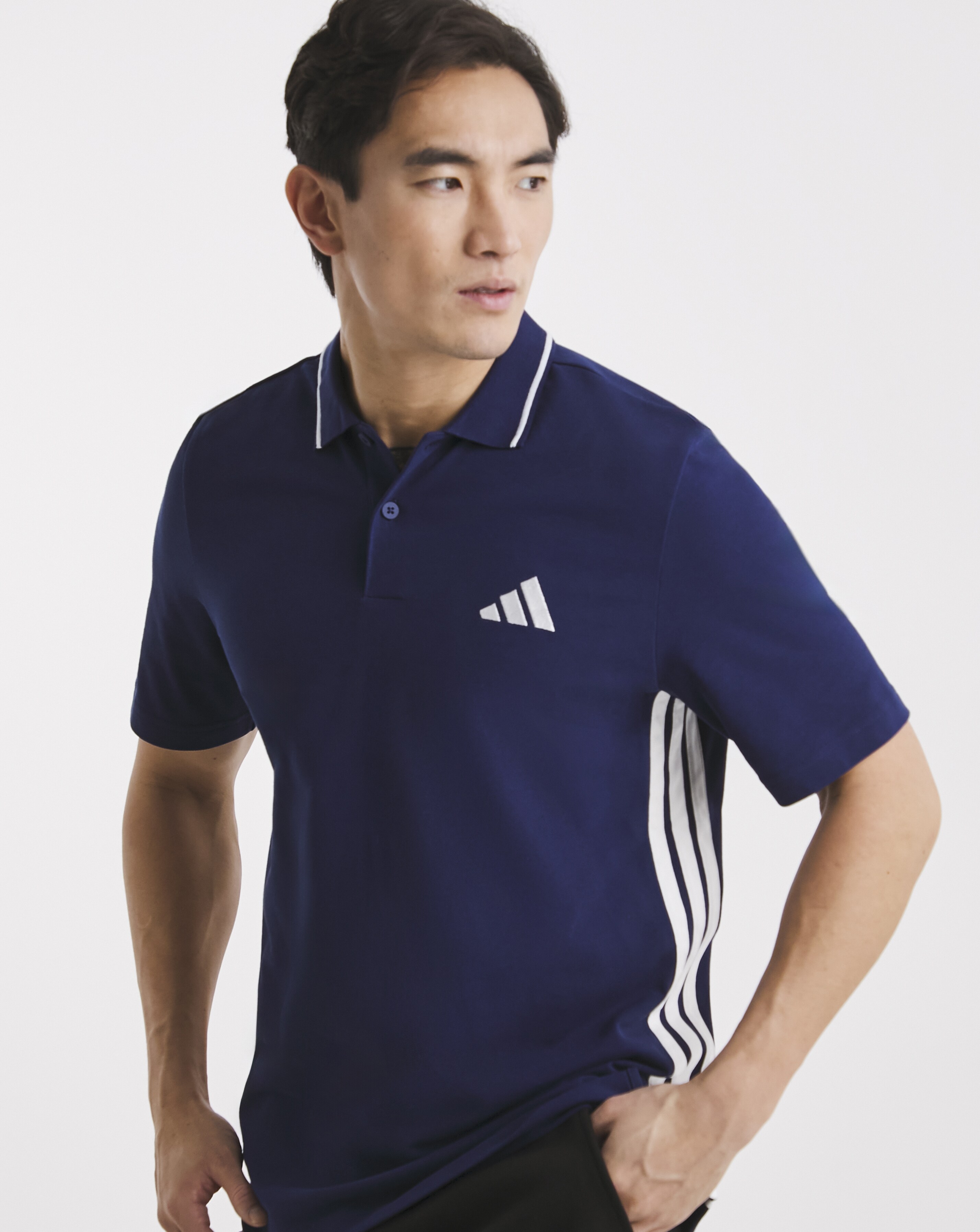 adidas 3 Stripes Pique Polo