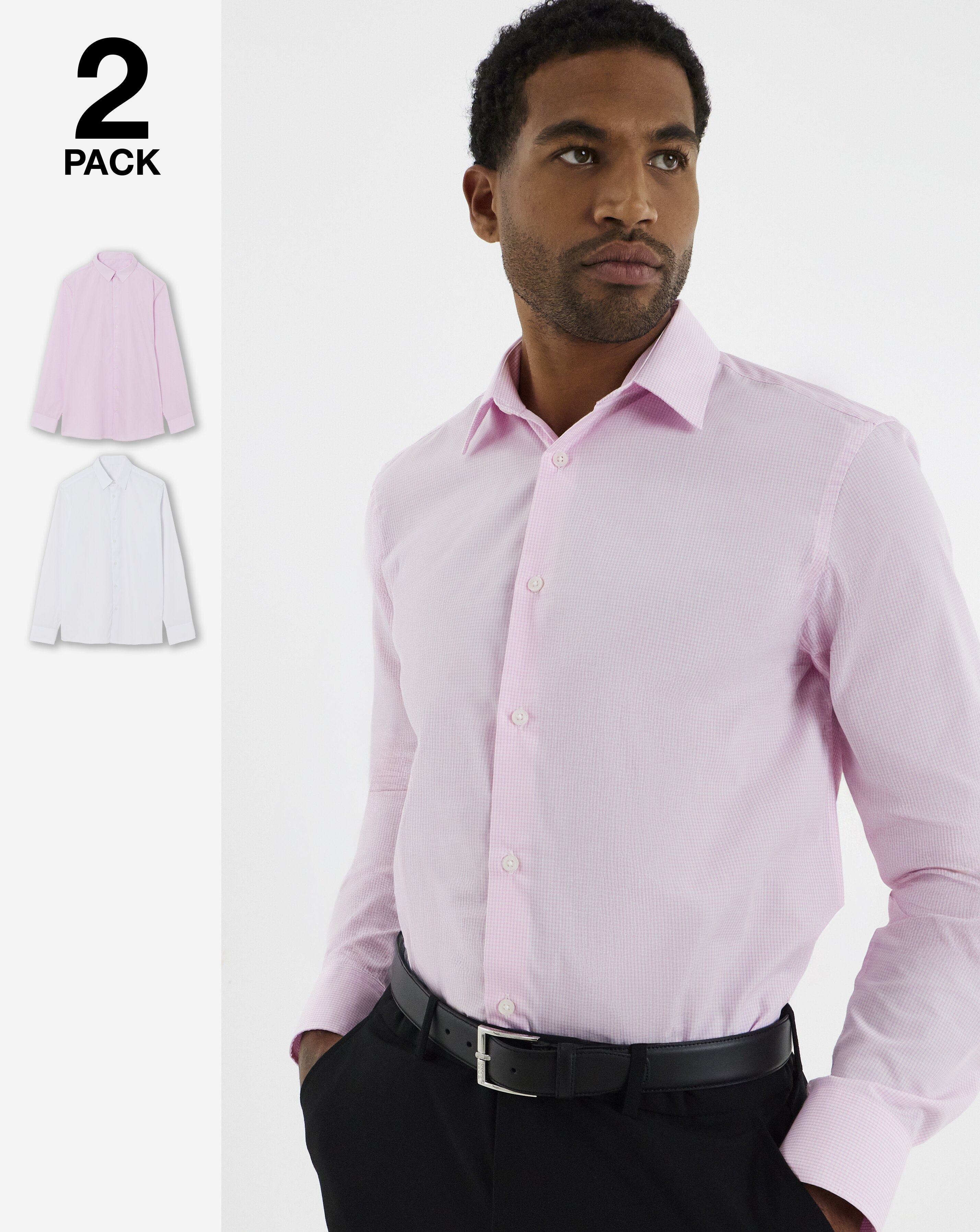 2 Pack Long Sleeve Formal Shirts