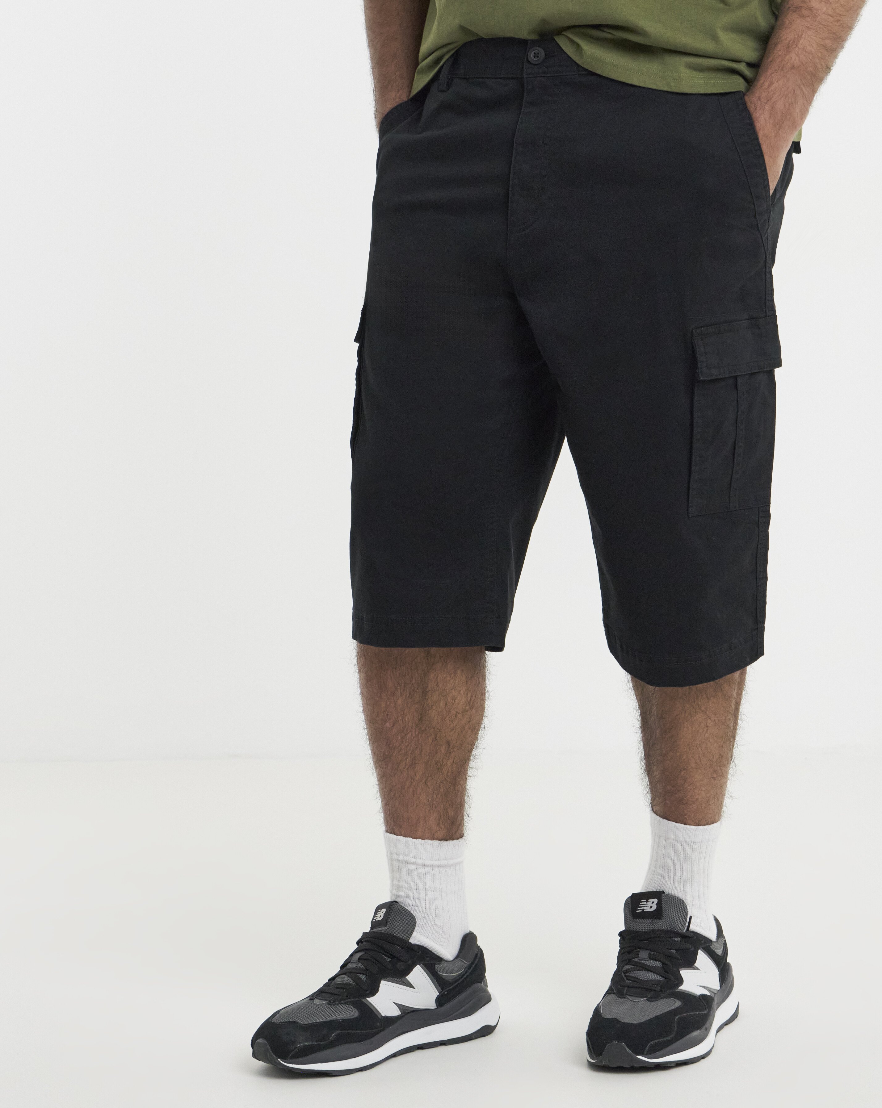 3/4 Length Twill Cargo Short