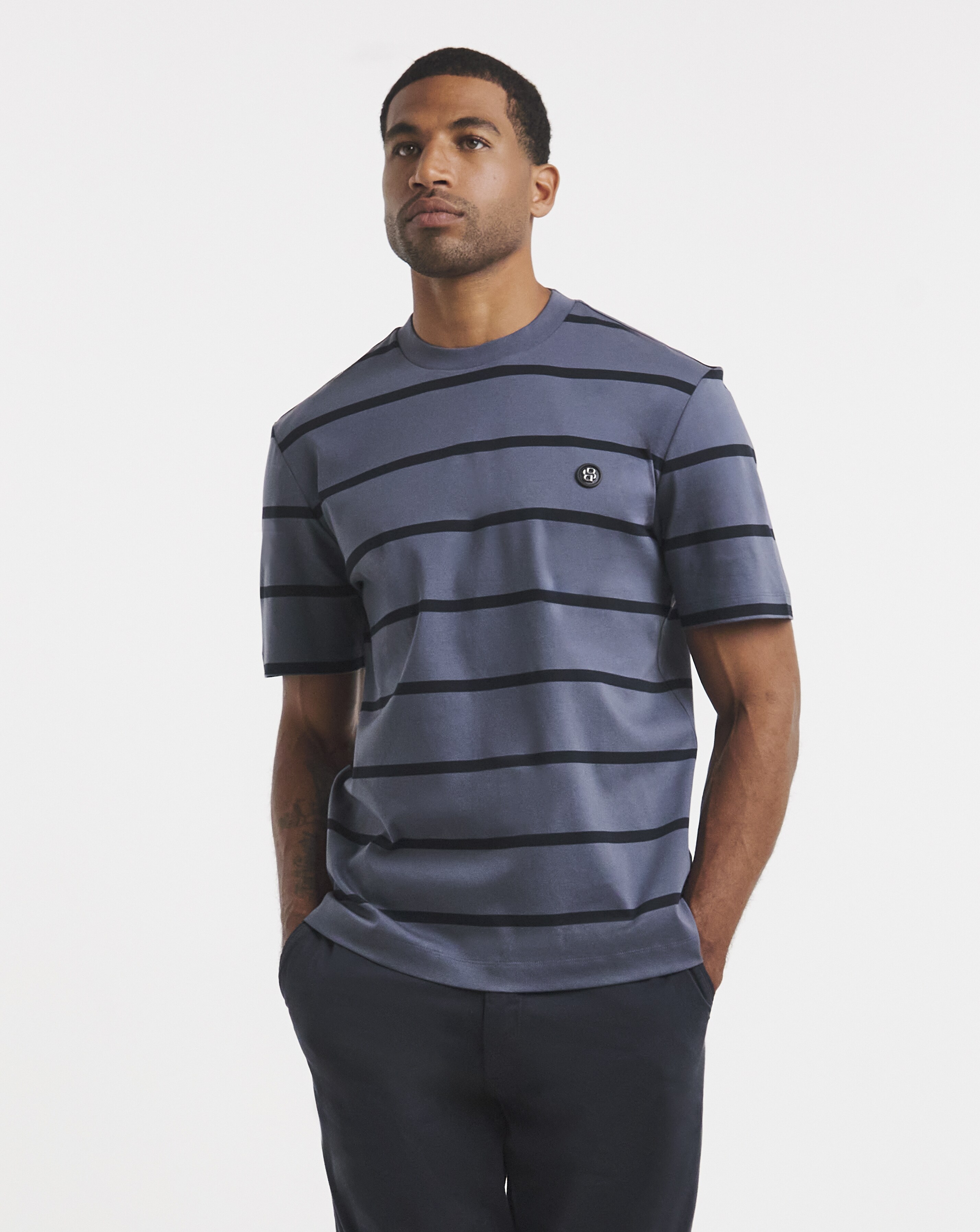 Boss Men's T-Shirt - Blue - 100% Cotton