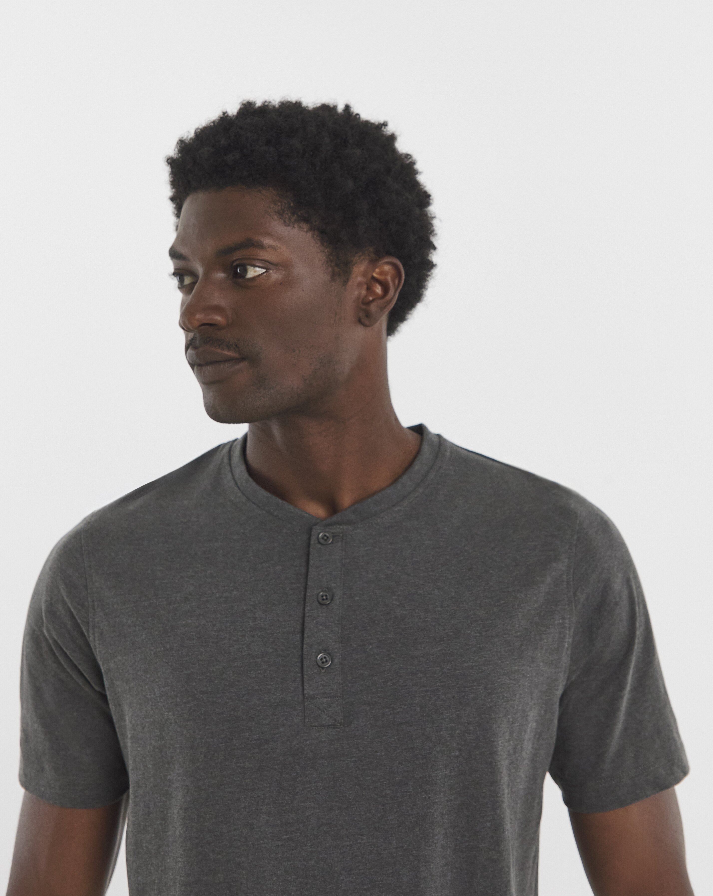 Short Sleeve Grandad T-Shirt Long